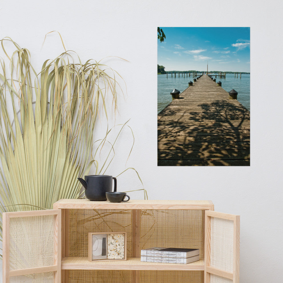 Endless Dock Landscape Photography Unframed Wall Art Print, 24" X 36"