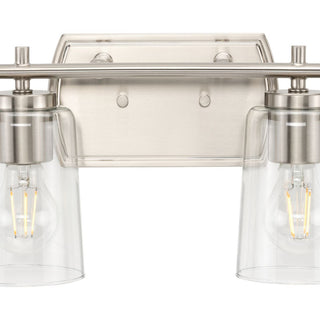 Adley Collection 48-1/2" 6-Light Brushed Nickel Clear Glass Bath Vanity Light