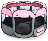 All-Terrain Lightweight Collapsible Pet Playpen, Pink/Gray, Medium