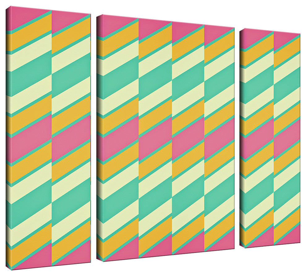 Geometric Study XVII Canvas Wall Art, 3-Piece Set