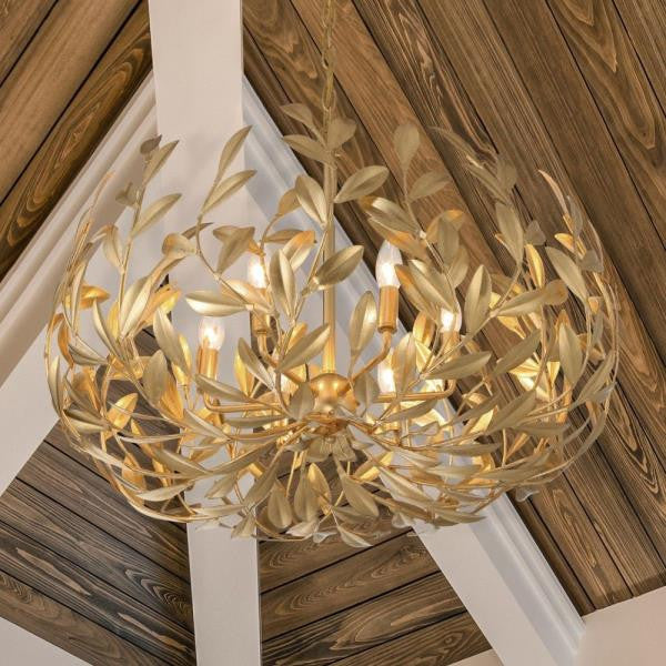 Crystorama 533-SA Broche, 6-Light Chandelier, 19"Hx27"W