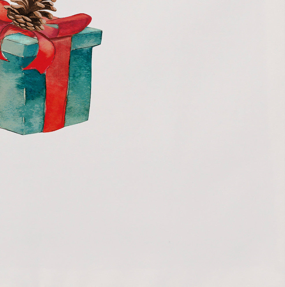 Gift Wrapped 18"x14" Off White Holiday Print Placemat, Set of 4