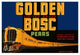 "Golden Bosc Limited Edition Pears" Digital Paper Print by Retrolabel, 38"x26"