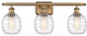 Innovations 516-3W-BB-G1013-LED 3-Light Bath Vanity Light, Brushed Brass