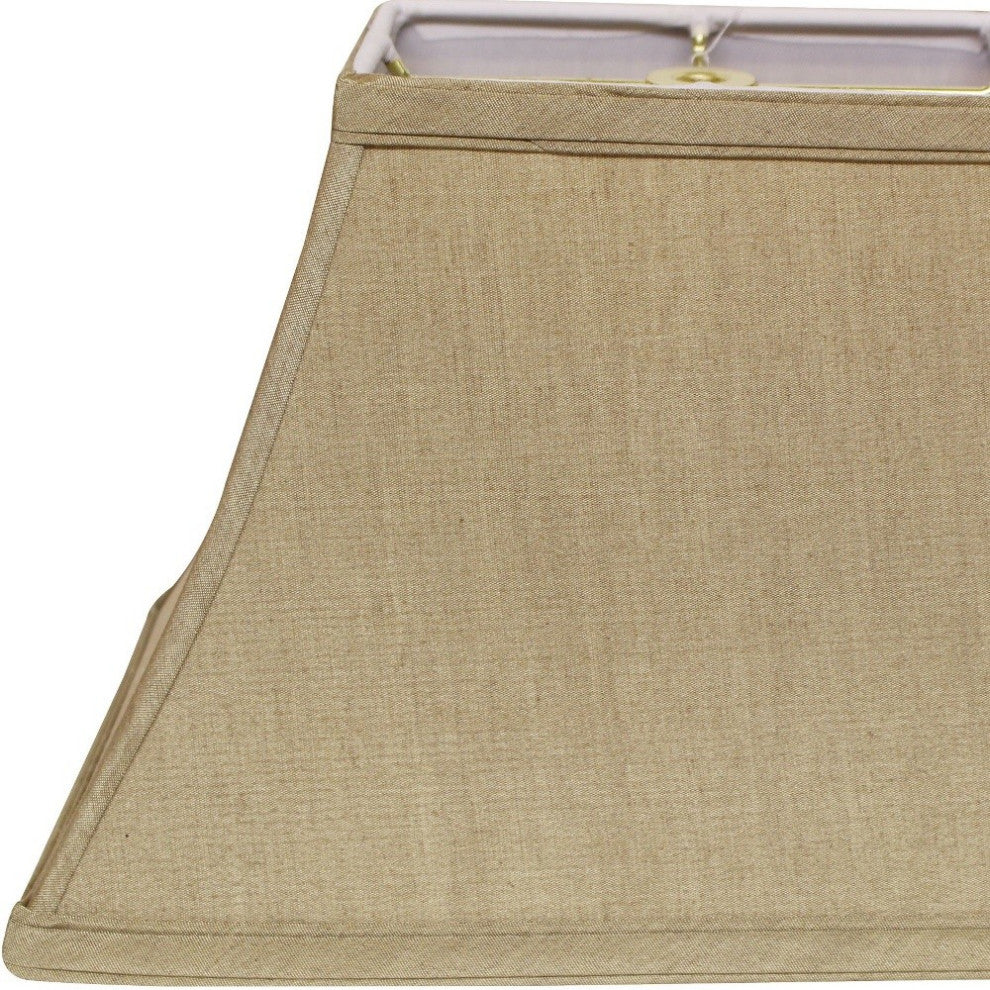 14" Pale Brown Rectangle Bell No Slub Lampshade