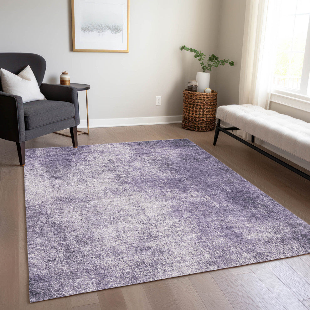Machine Washable Indoor/Outdoor Chantille ACN1903 Violet 10' x 14' Rug