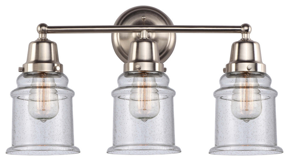 Innovations 623-3W-SN-G184 3-Light Bath Vanity Light, Brushed Satin Nickel