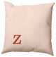 18"x18" Modern Monogram Decorative Throw Pillow, Sienna
