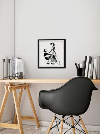 "Chic Duo" Framed Painting Print, 24"x24"