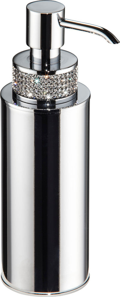 Cecilia Swarovski Crystals Table Soap Dispenser, Polished Chrome