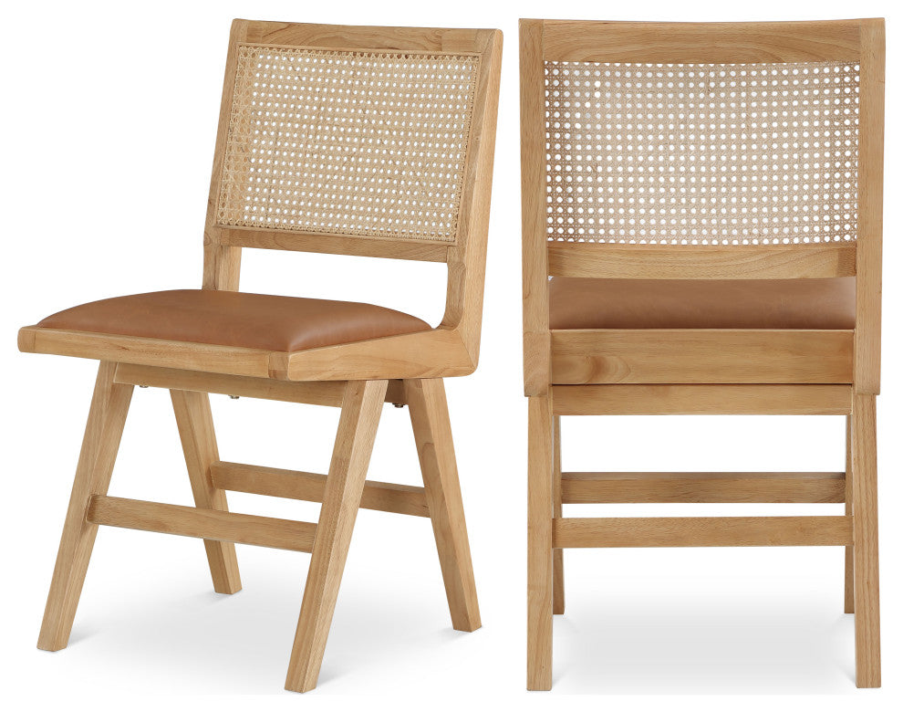 Abby Chair, Cognac, Natural Finish, Side Chair