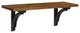 Corblynd Traditional Wood Wall Shelf, Brown, Black, 24