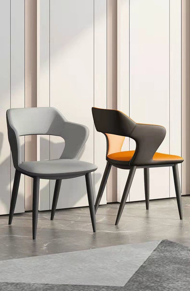 Modern Minimalist Red Backrest Desk Chair, Gray