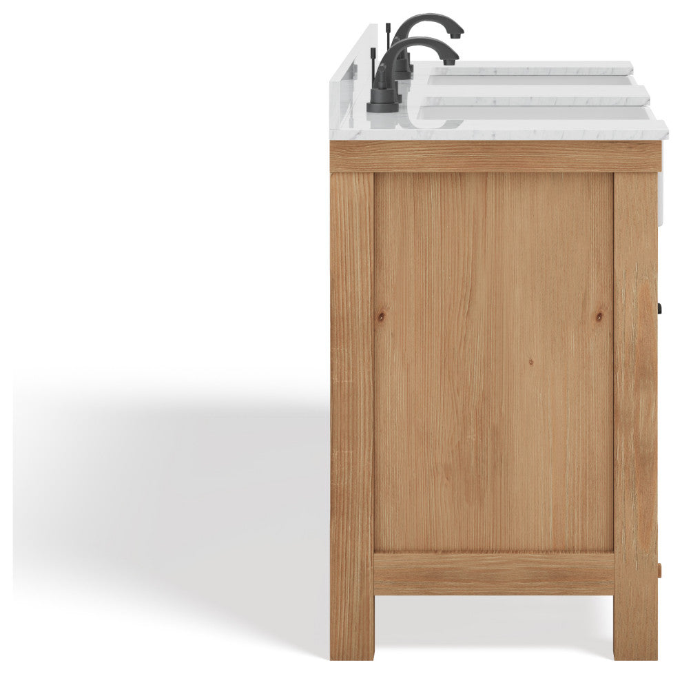 Bosque Bath Vanity, Weathered Fir, 72", Double Sink, Farmhouse, Freestanding