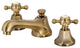 Kingston Brass Widespread Bathroom Faucet With Brass Pop-Up, Antique Brass