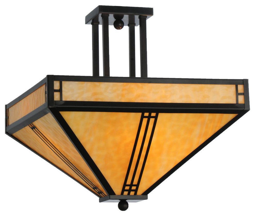 18Sq Prairie Loft Semi-Flushmount