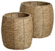 Bari Woven Water Hyacinth Twine Baskets Set of 2