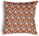 Feathers Accent Pillow With Removable Insert, Harvest Orange, 26"x26"