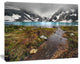 Cloudy Sky above Mountain Lake, Landscape Canvas Art Print, 40"x30"