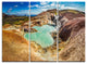 "Blue Pond in Volcano Area Iceland" Wall Art, 3 Panels, 36"x28"
