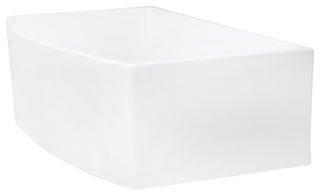 Nantucket Sinks' White Farmhouse Fireclay Sink, Curved Front, 33"