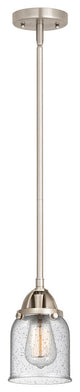 Small Bell Mini Pendant, Brushed Satin Nickel, Seedy, Seedy