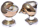 Pair of Gold Plated Shell Salt Cellars with Sterling Silver Trim