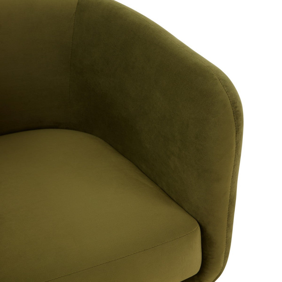 Safavieh Couture Wally Velvet Accent Chair, Olive Green