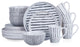 Stone Lain Nova Stoneware 16 Piece Dinnerware Set, Black