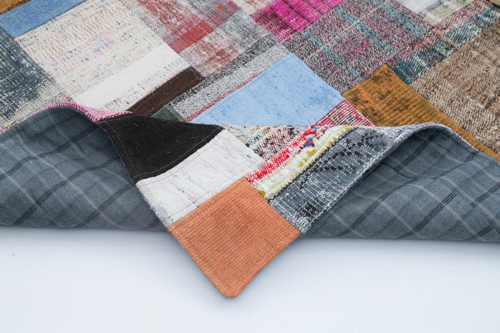 Rug N Carpet - Handmade Turkish 8' 2'' x 10' 0'' Unique Patchwork Kilim Rug