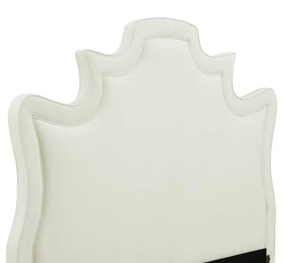 TOV Furniture Serenity Cream Velvet Bed in Queen