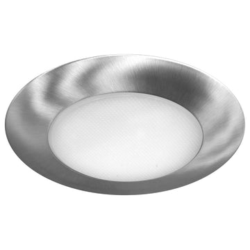 NICOR 6" Flat Albalite Recessed Shower Trim, Nickel