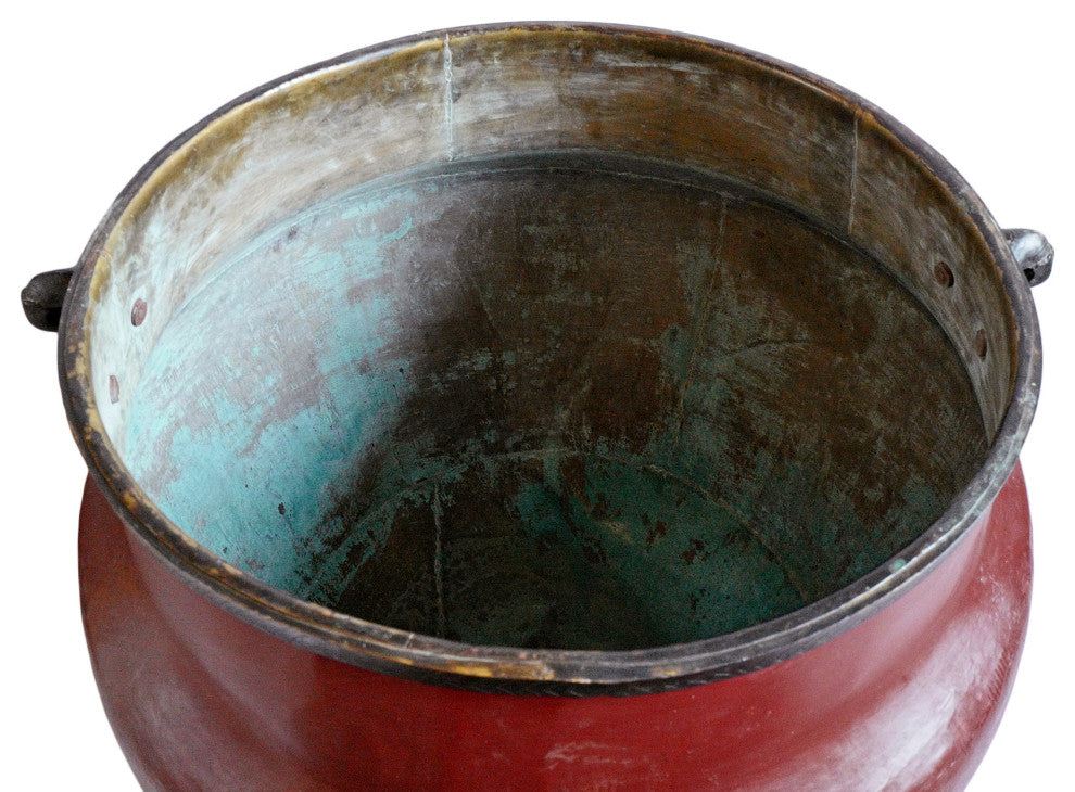 Consigned Bronze Red Raja Pot