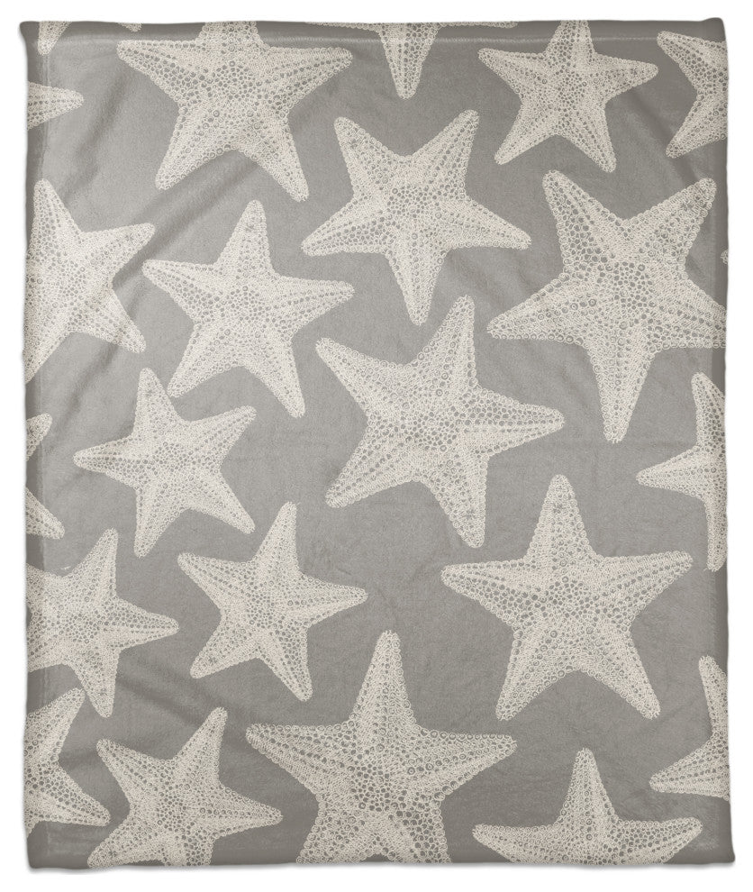 Starfish Gray 50x60 Throw Blanket