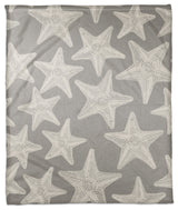 Starfish Gray 50x60 Throw Blanket
