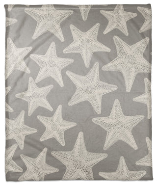 Starfish Gray 50x60 Throw Blanket