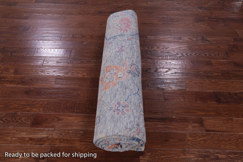Turkish Oushak Handmade Wool Rug 9' 1" X 11' 11" - Q16131
