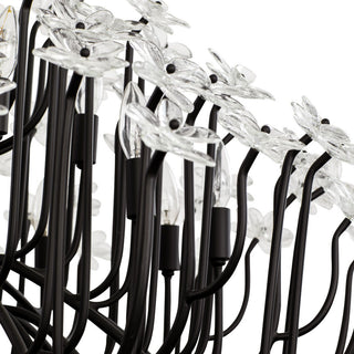Wildflower 15-Lt Chandelier - Matte Black