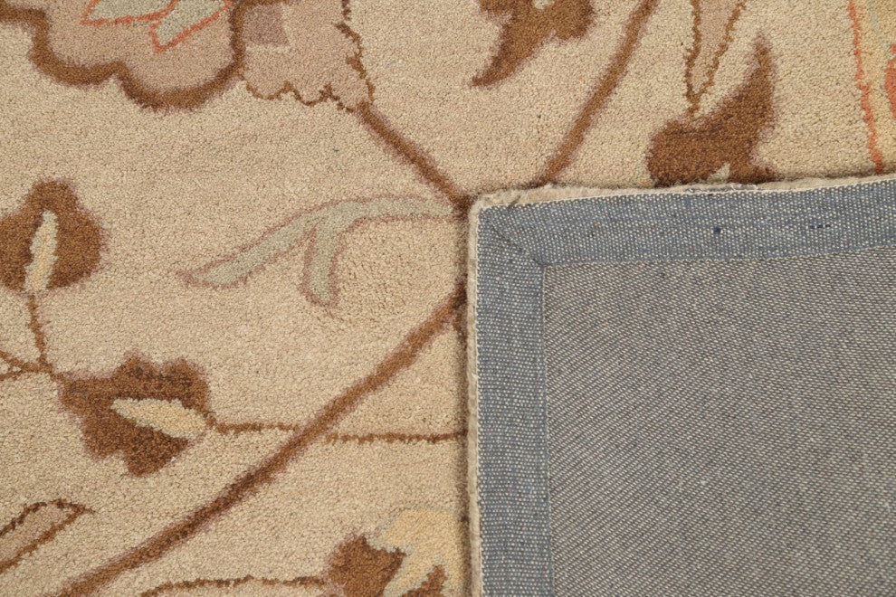 Traditional Floral Area Rug Wool Hand-tufted Oriental Carpet 9x12