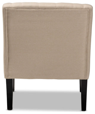 Modern and Temporary Beige Fabric Upholstered Club Chair