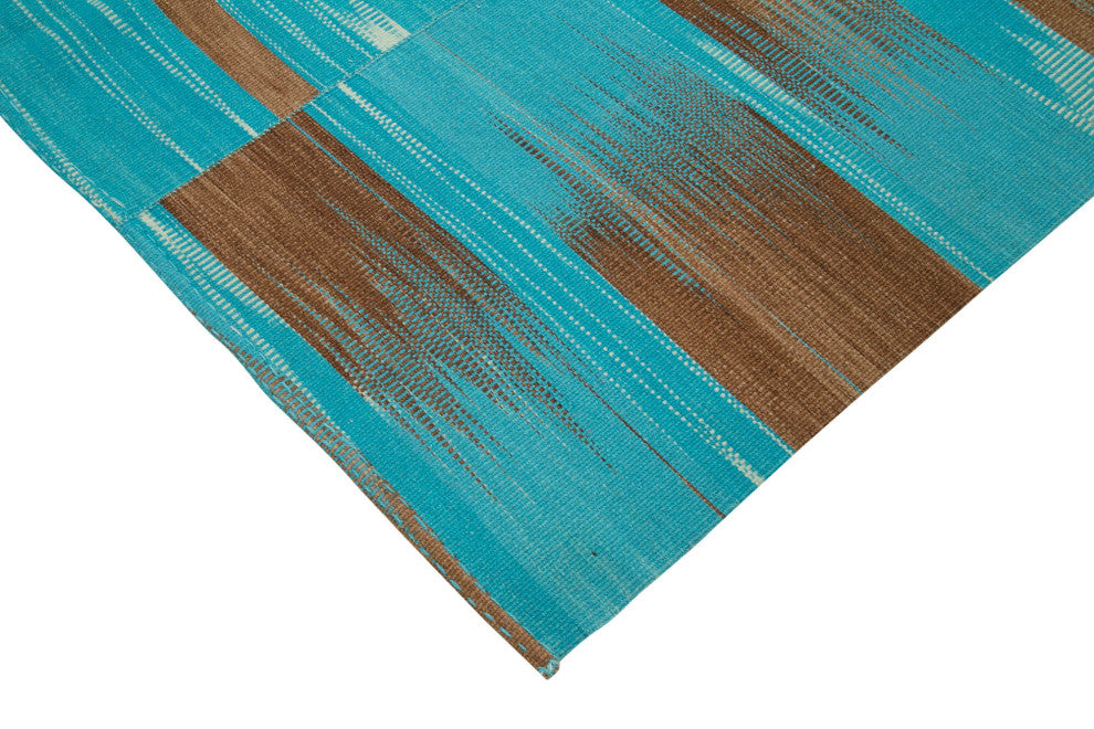 Rug N Carpet - Handmade Oriental 6' 11'' x 8' 11'' Modern Design Wool Kilim Rug