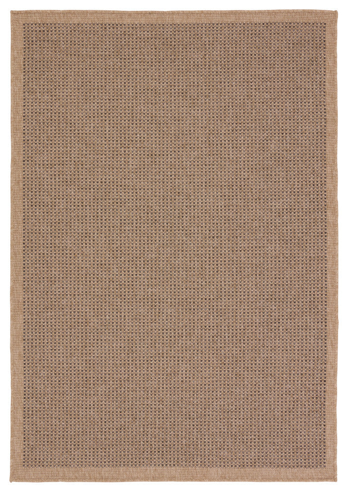 Vibe Kidal Indoor/Outdoor Solid Brown/Black Area Rug 4'X6'