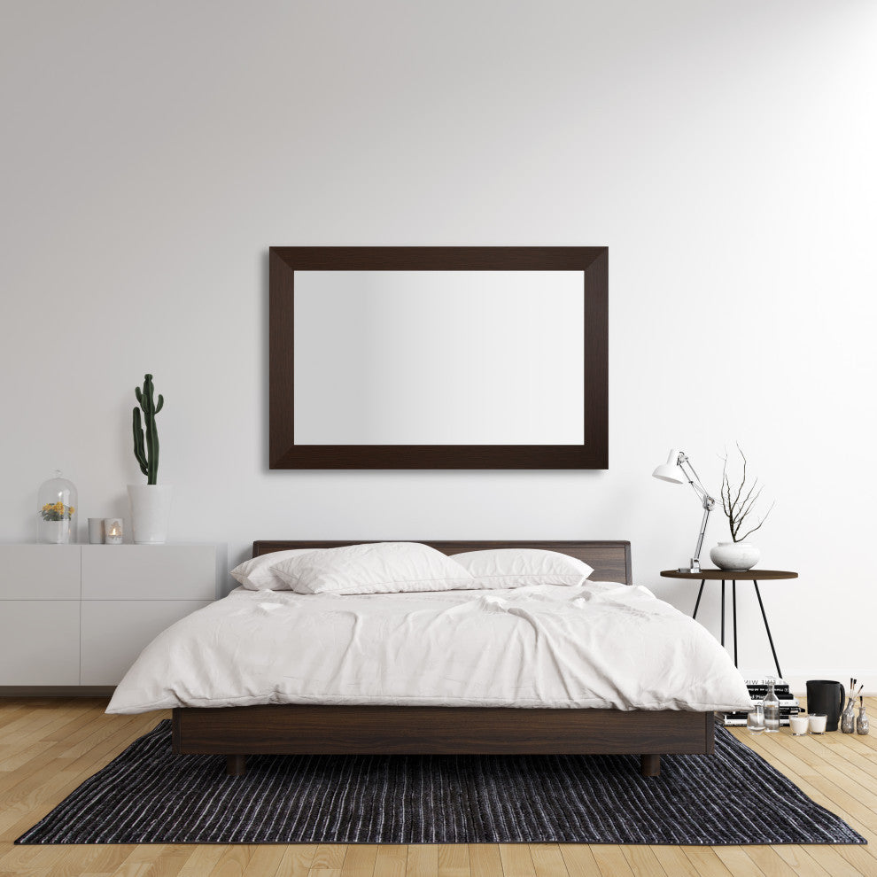 Pendleton Framed Wall Mirror, Espresso Textured, 28" X 36"