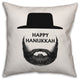 Happy Hanukkah Beard 16"x16" Throw Pillow