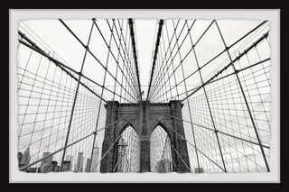 "Brooklyn Bridge Arches" Framed Painting Print, 30x20