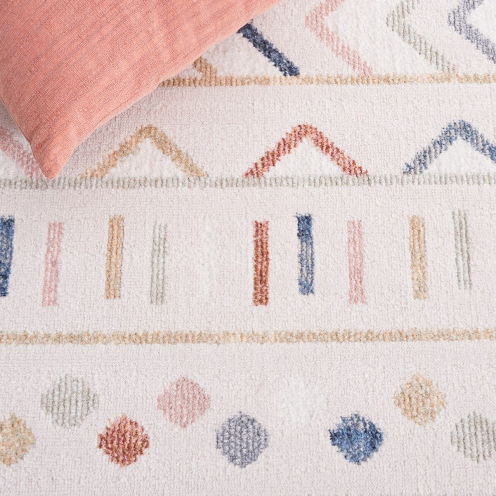 Safavieh Blair Machine-Washable Collection BLR226 Rug, Beige/Multi, 4'x6'