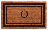 Brown Border 24"x36" Monogram Doormat, Letter O