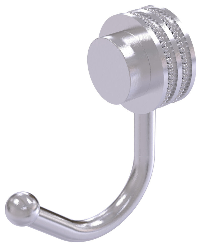 Venus Robe Hook With Dotted Accents, Satin Chrome