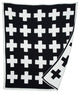In2green Swiss Cross Split Reversible Eco Throw, Black