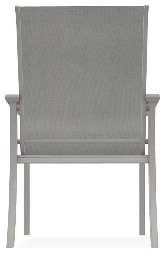 St. Catherine Sling Outdoor Armchair, Alloy/Warm Gray